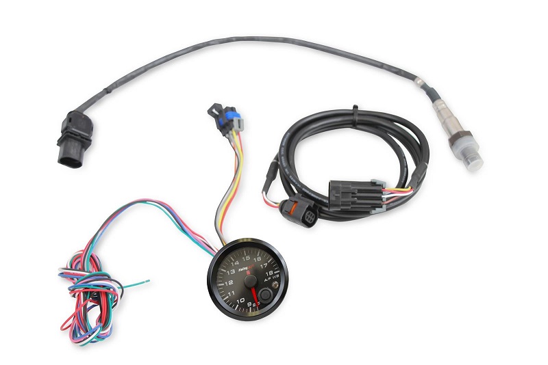 Holley EFI Black Air/Fuel ratio Analog Display Gauge-Sensor Kit - Click Image to Close